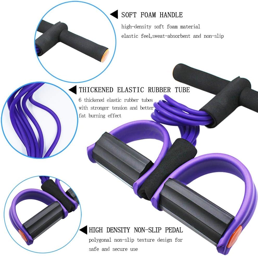 Yoga Pedal Resistance Band for Full Body Workout Anytime Anywhere