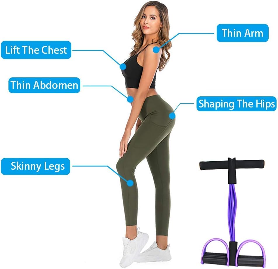 Yoga Pedal Resistance Band for Full Body Workout Anytime Anywhere