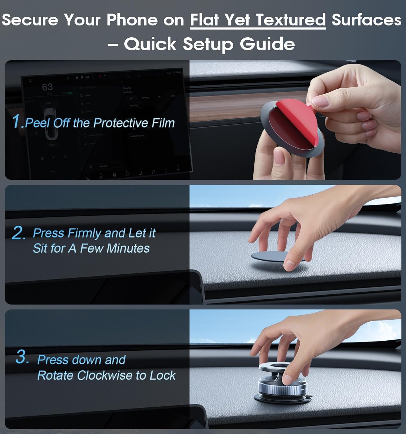 Upgraded 360° Vacuum Magnetic Phone Holder