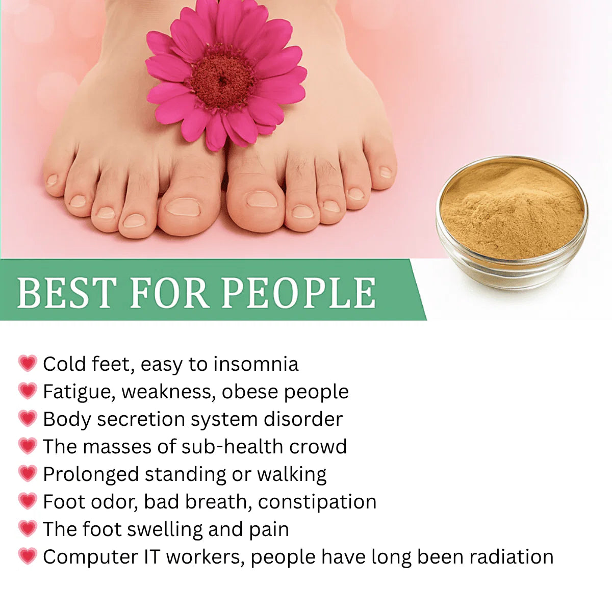 100% Herbal & Gentle™ Ingredient Detox Foot Pads 20PCS