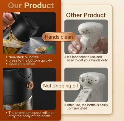 Premium Glass Oil Sprayer & Dispenser 500ml