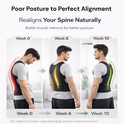 Unisex Posture Corrector Belt for Back & Shoulder Support