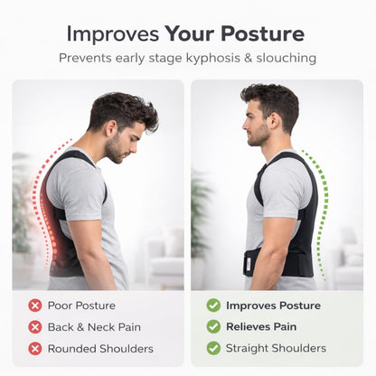 Unisex Posture Corrector Belt for Back & Shoulder Support