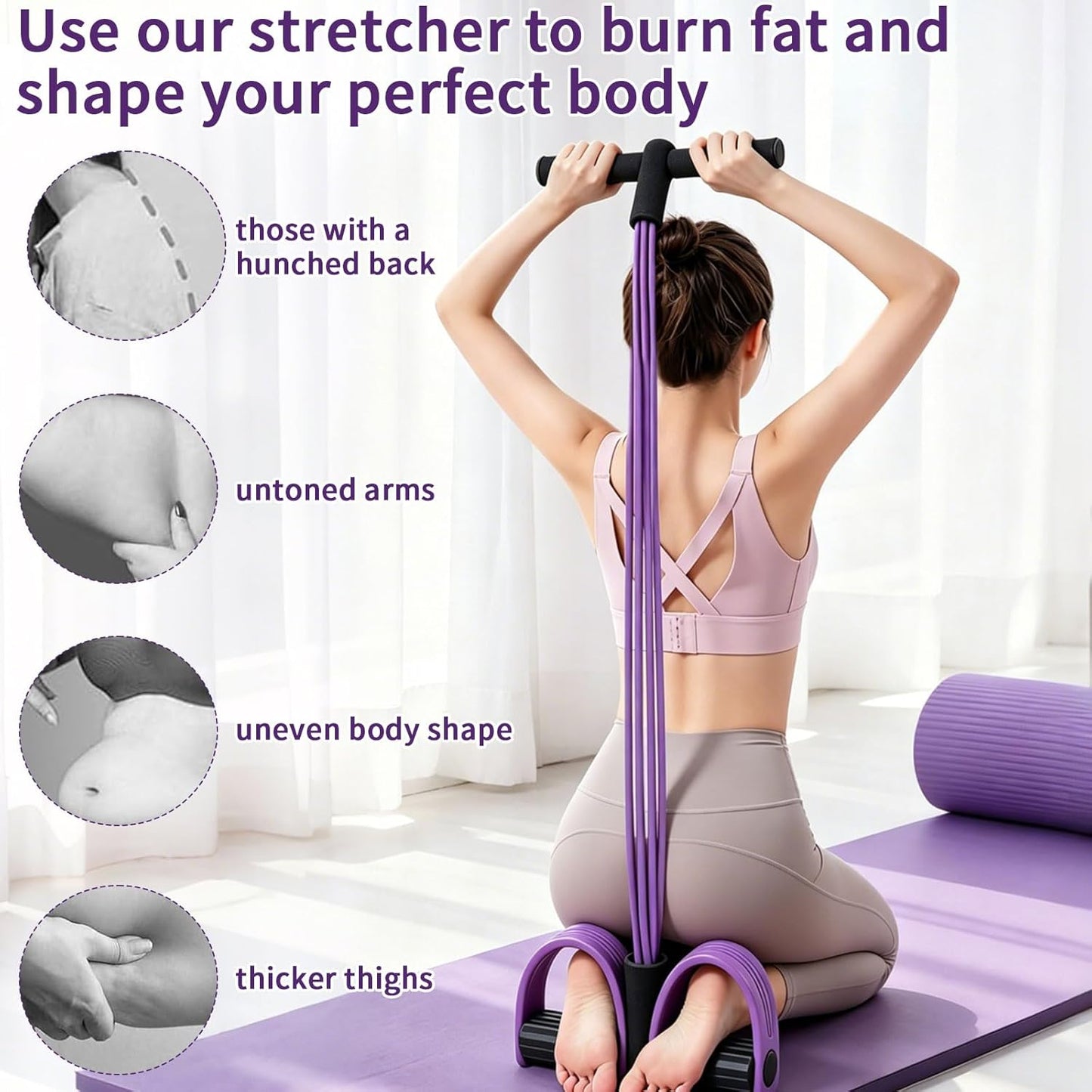 Yoga Pedal Resistance Band for Full Body Workout Anytime Anywhere