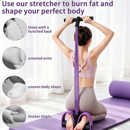 Yoga Pedal Resistance Band for Full Body Workout Anytime Anywhere